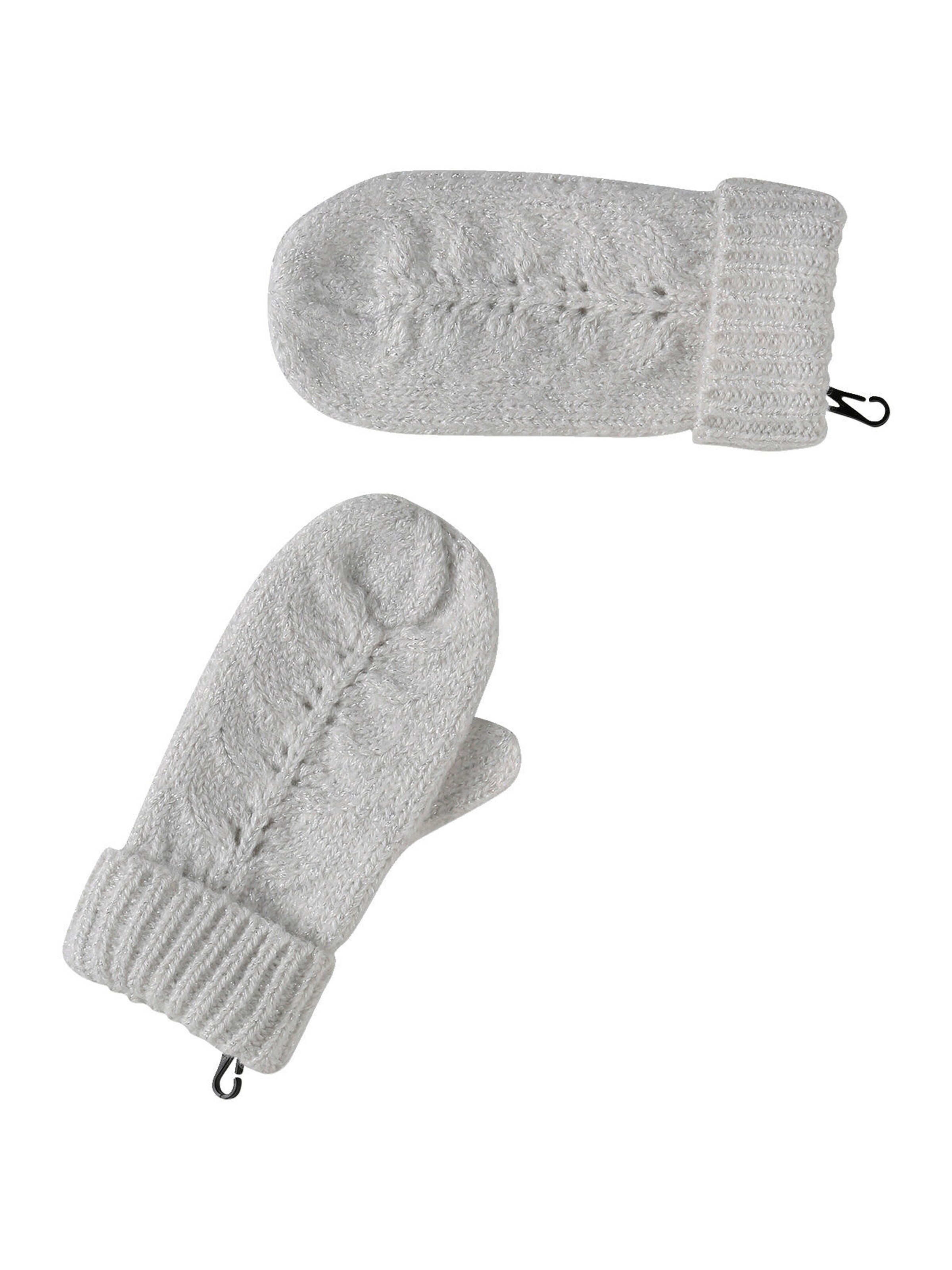 Vertbaudet Mädchen-Set: Mütze, Rundschal & Handschuhe wollweiß glanzeffekt