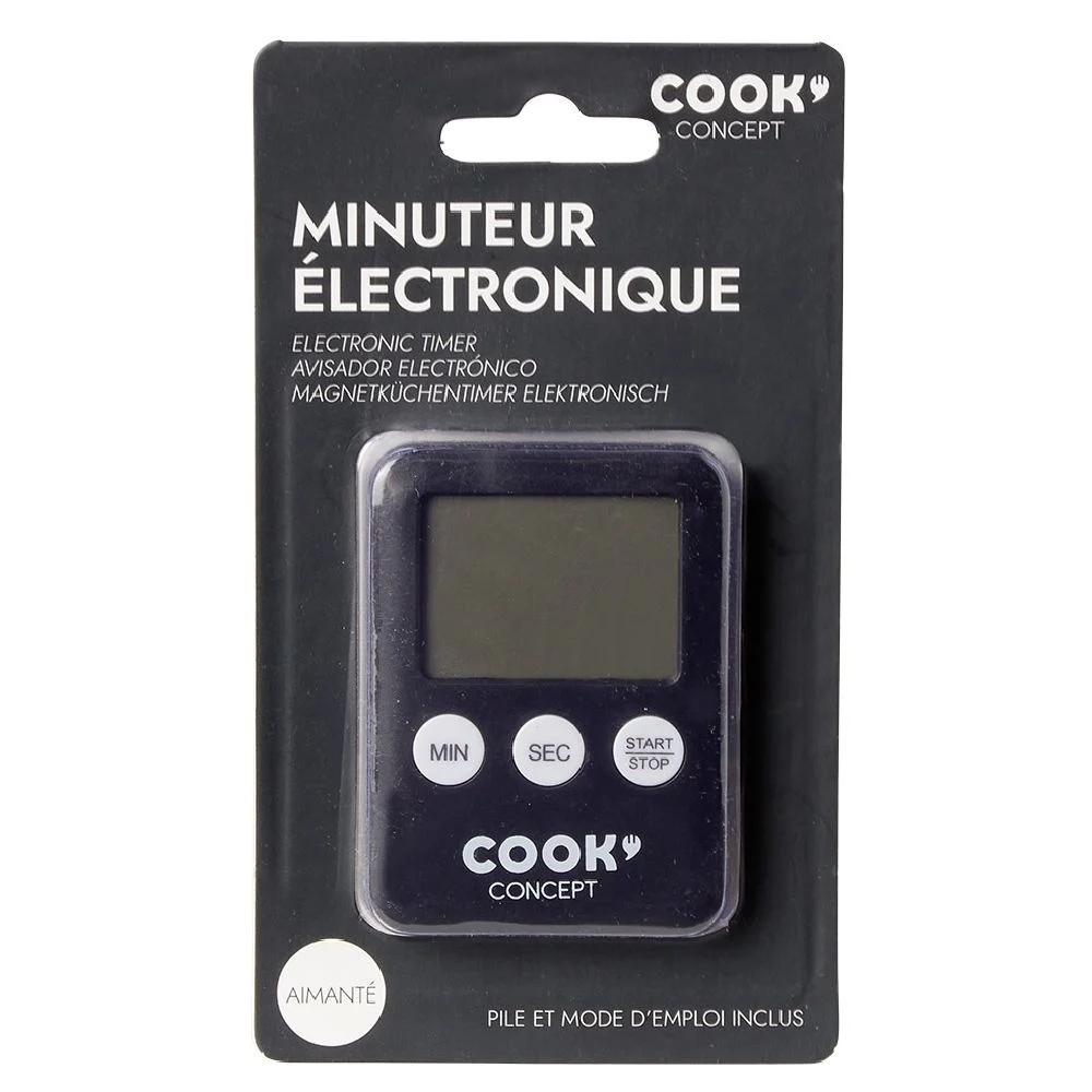 Minuteur électronique noir