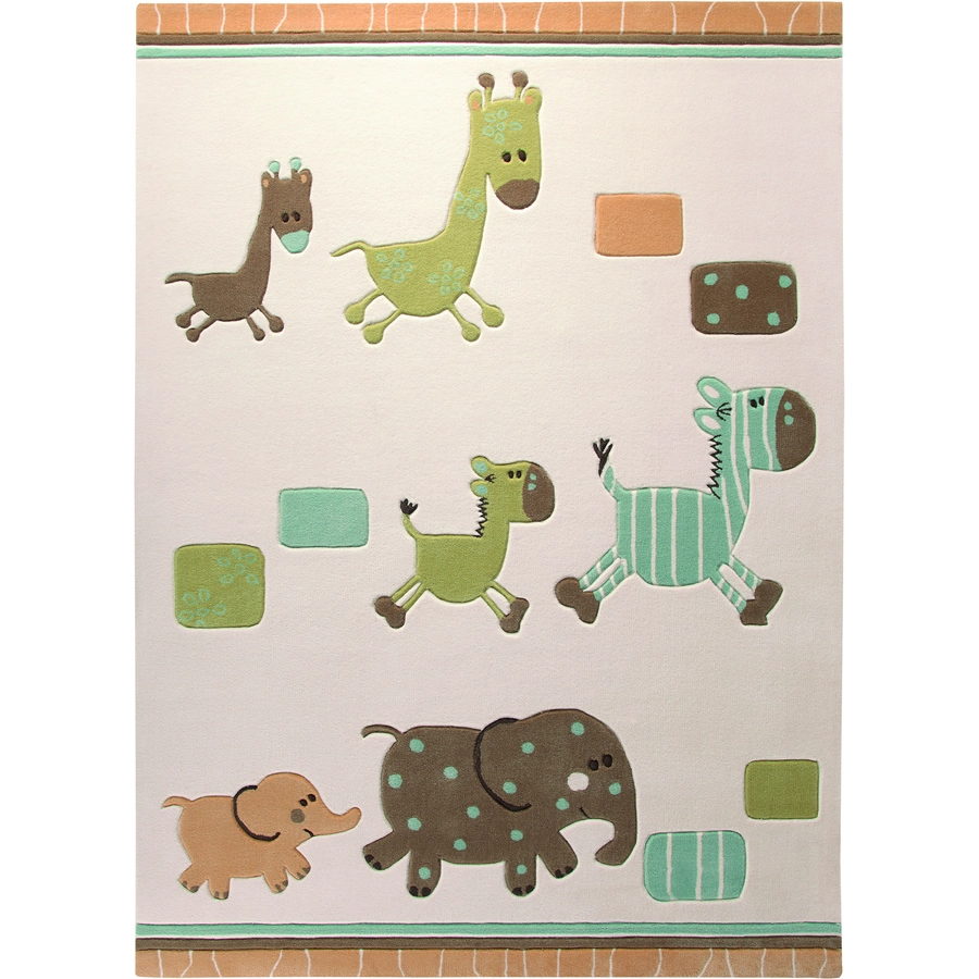 Esprit Kinderteppich Lucky Zoo beige