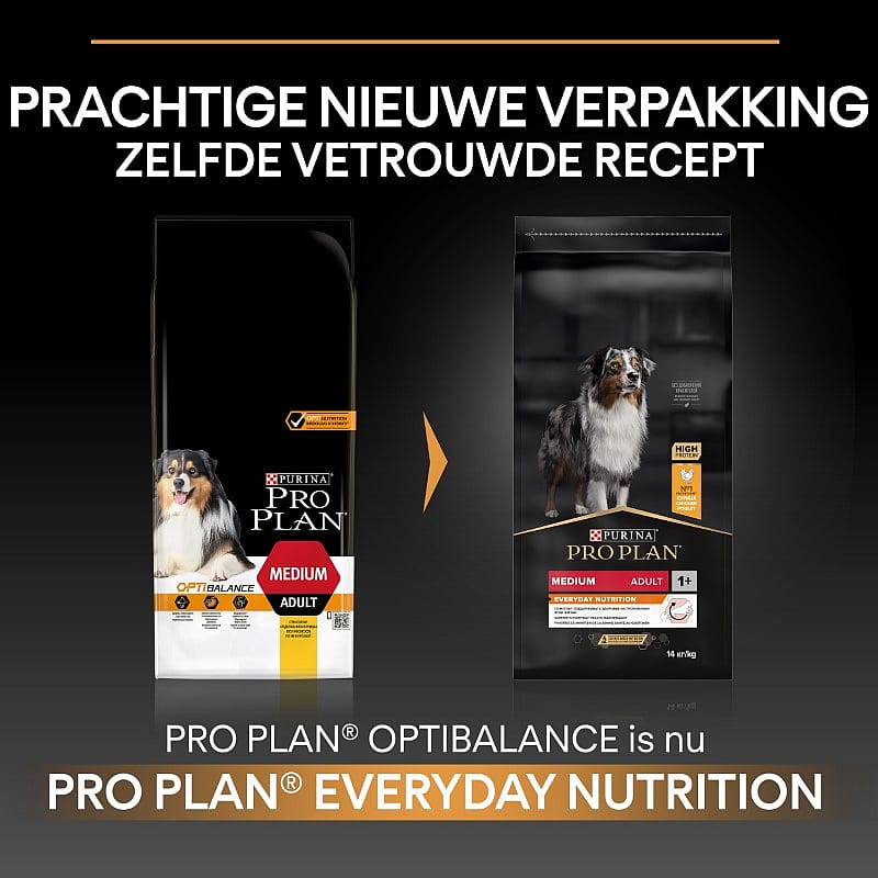 Purina Pro Plan Medium Adult Everyday Nutrition Hondenvoer Kip 14 kg | 12820