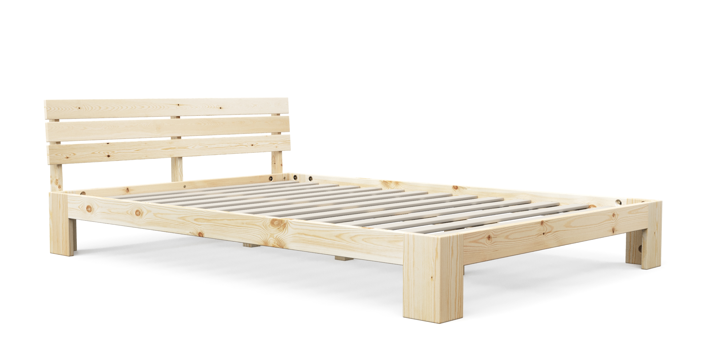 Bett Holz JAYDEN 140 x 200 cm nature