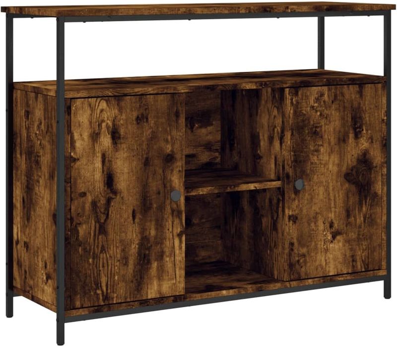 vidaXL - Dressoir - Gerookt Eikenkleurig - Bewerkt Hout