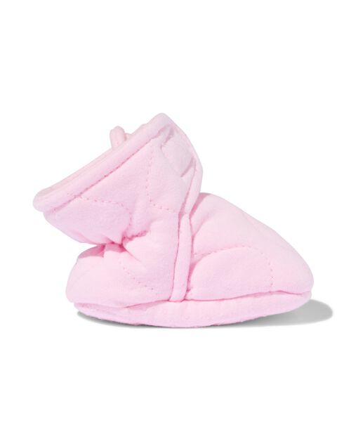 chaussons nouveau-né matelassés rose