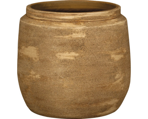 Passion for Pottery steengoed bloempot, 29 x 29 x 26 cm, bruin