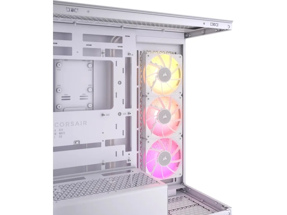 CORSAIR iCUE LINK 3500X RGB - Mid tower - udvidet ATX - sidepanel med vindue (hærdet glas) - ingen strømforsyning (ATX) - hvid - USB/Lyd