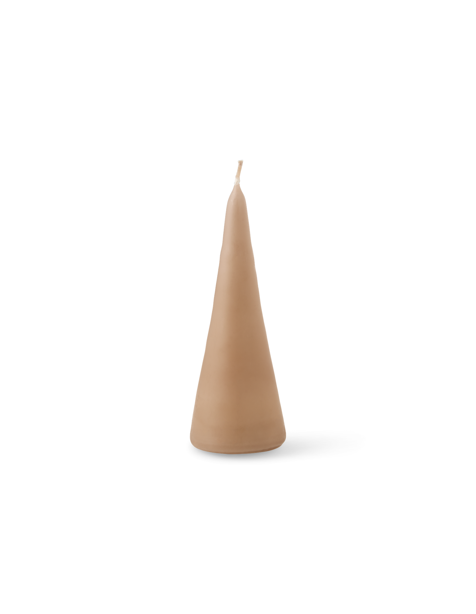 Kegleformet lys 16 cm | Paraffin. 6 x 16 cm. | Light Brown
