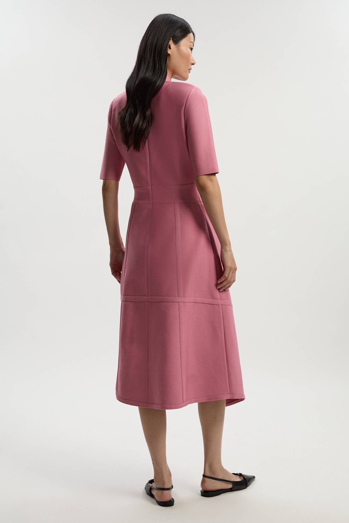 KarenMillen Robe midi asymétrique en maille bandage Figure Form