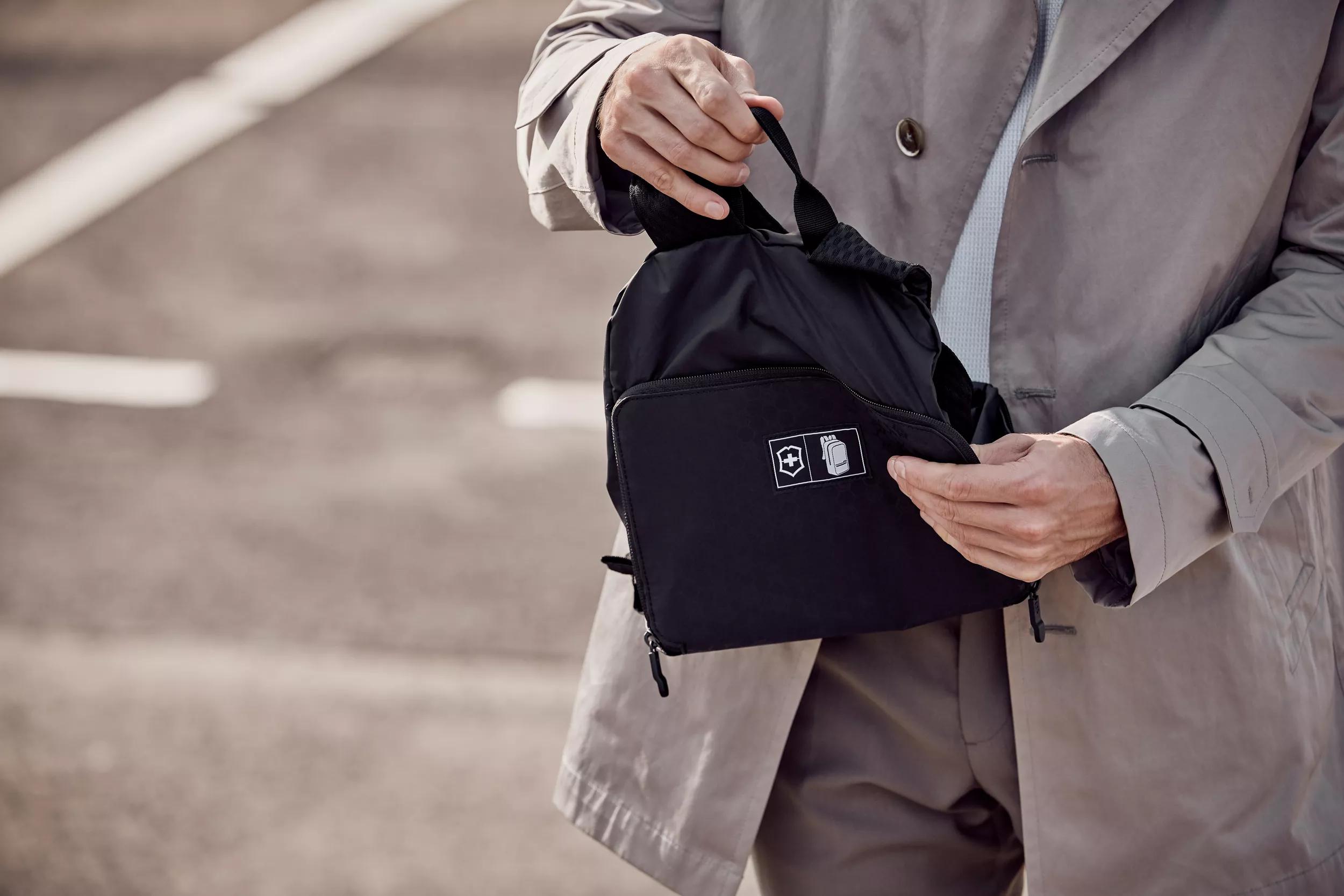Faltbarer Rucksack-schwarz