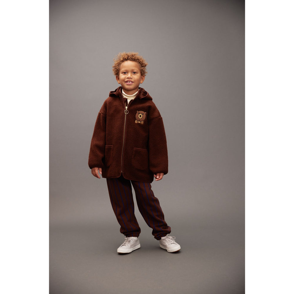 Køb Mini Rodini Brown Bjørn Emb Pile Jakke