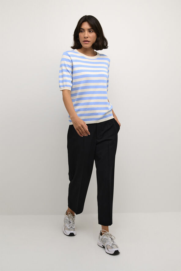 Kaffe KAlizza Striped Knit Vista blue/turtledove stripe