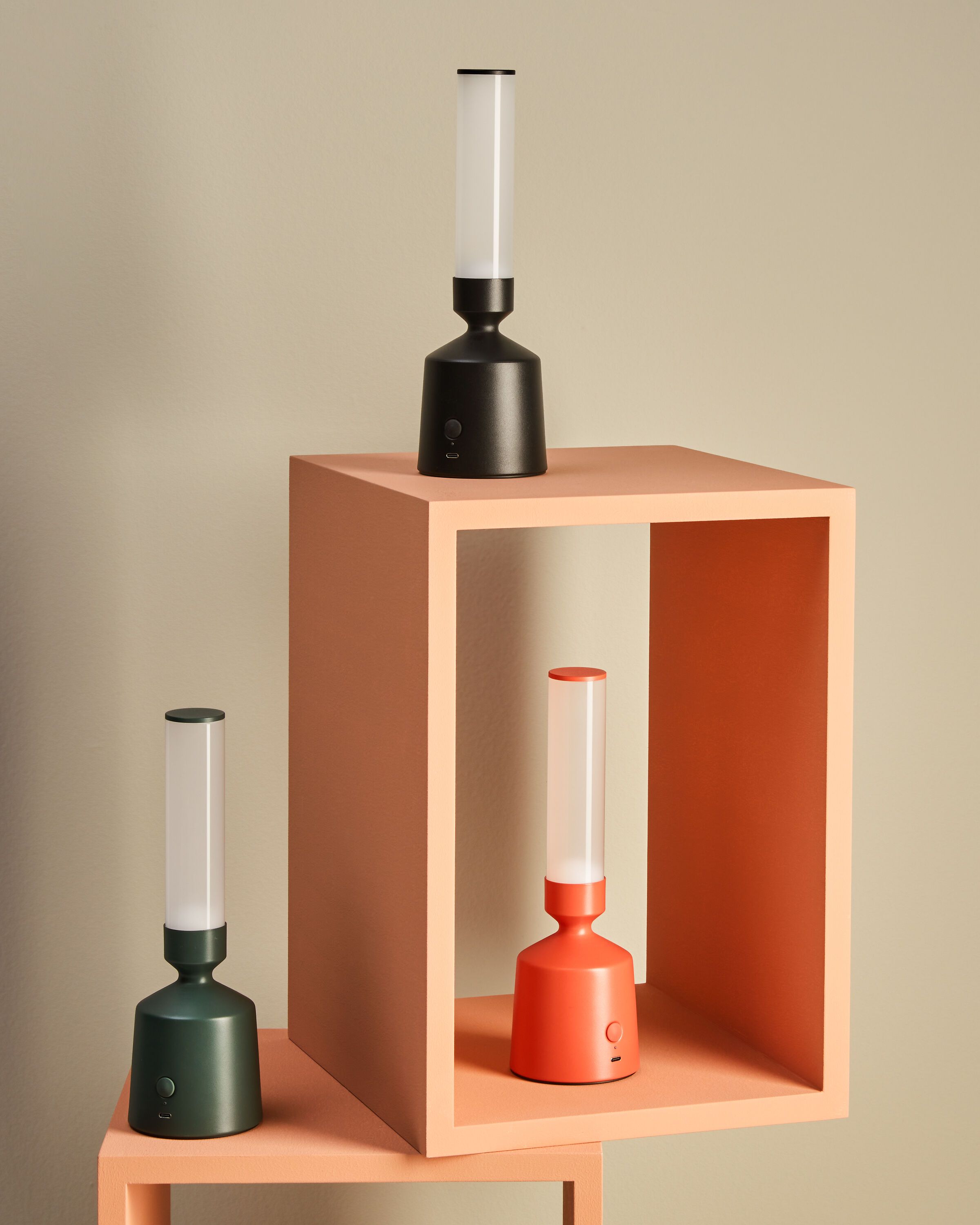 OASIS Tischleuchte - Orange / B: 9.0 cm x H: 28.0 cm