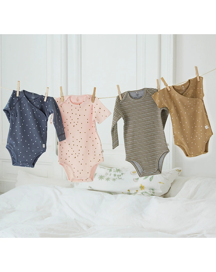 Langarm-Body STRIPED in grey melange