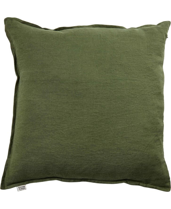 Magasin du Nord Collection Hør vasket pude Olivine 50x50 Grøn
