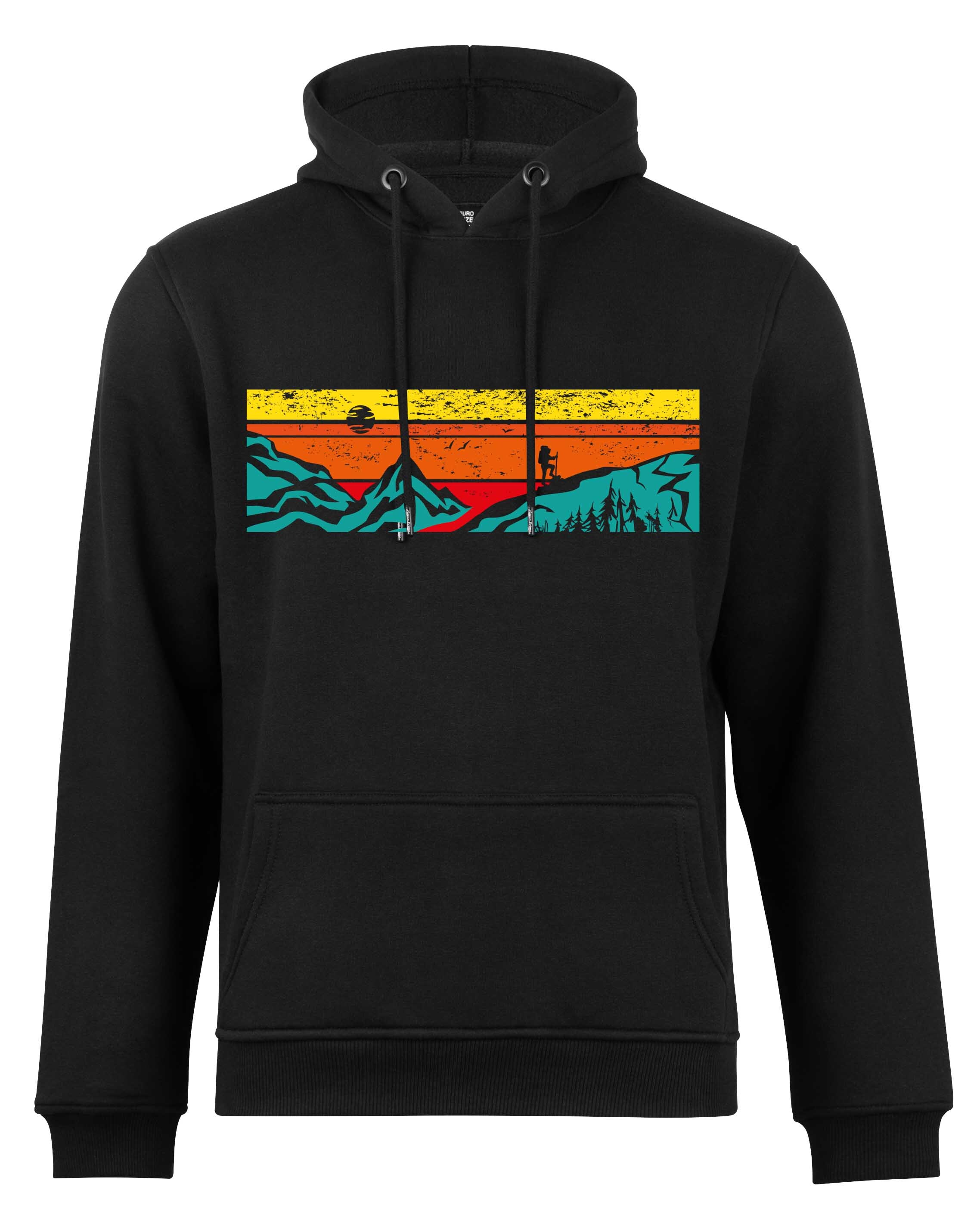 Cotton Prime® Kapuzensweatshirt mit Bergen - Lets Hiking