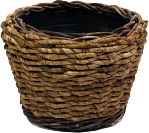 Van der Leeden plantenmand Abaca bruin D 33 H 24 cm