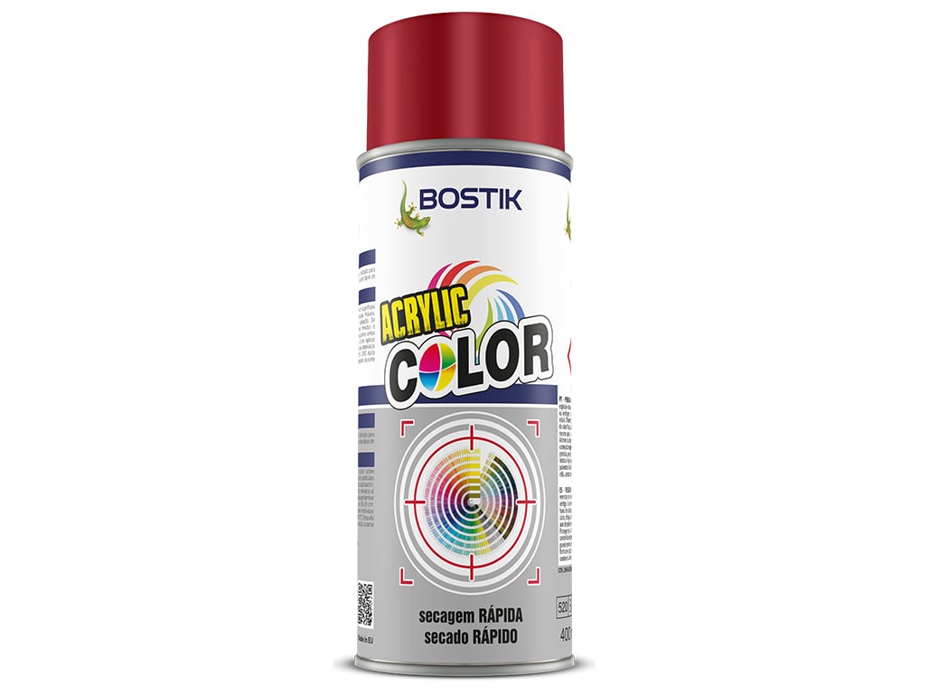 SPRAY ACRYLIC BOSTIK VERMELHO RUBI BRILHANTE 400ML