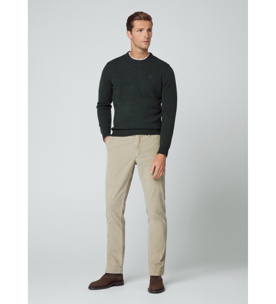 Hackett Jersey Lã de Cordeiro verde escuro