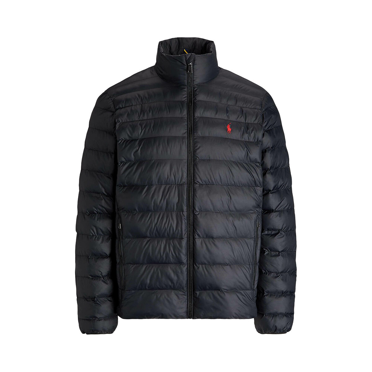 POLO RALPH LAUREN<br>Jaqueta de plumas leve com zíper e gola alta Terra