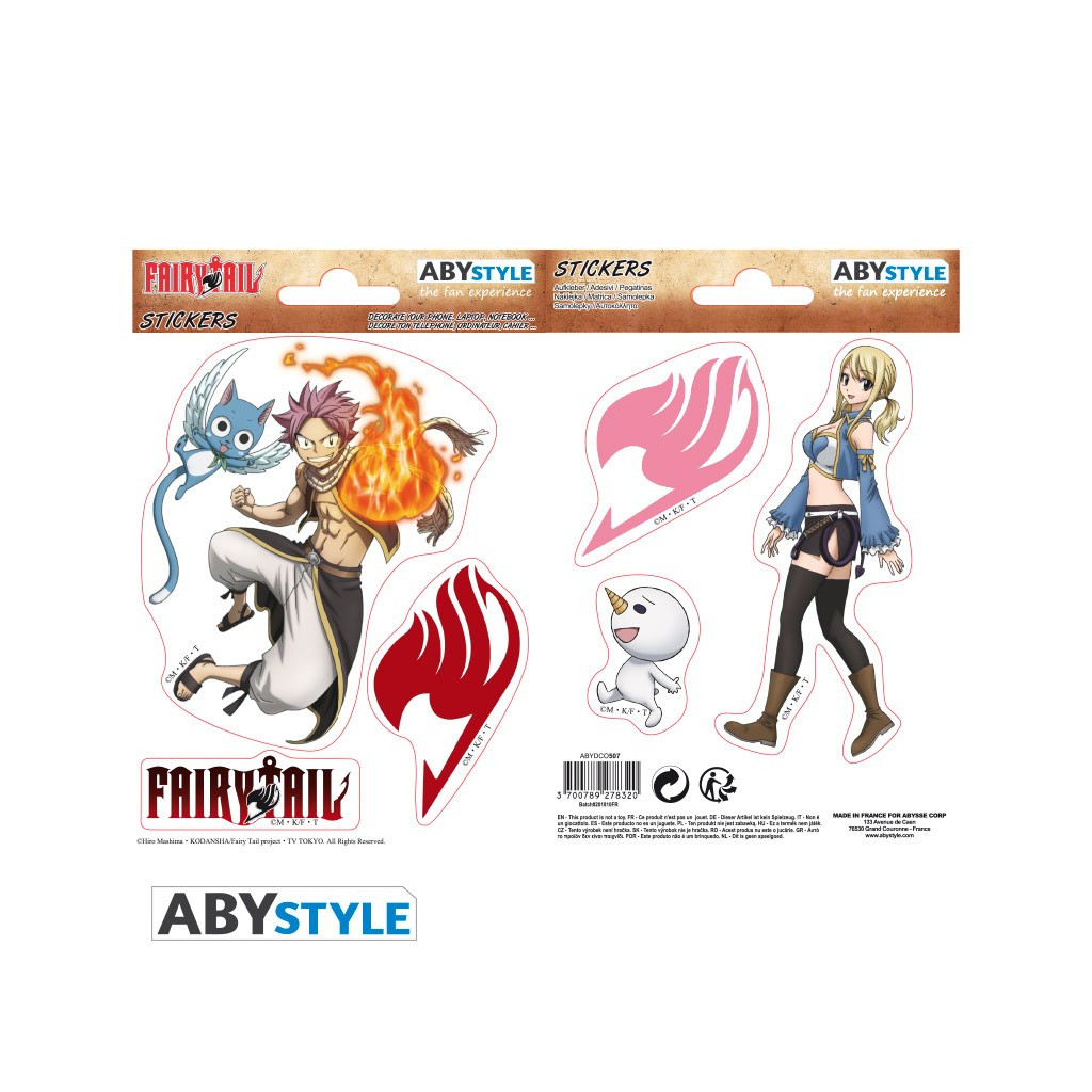 Fairy Tail - Stickers Natsu & Lucy (16x11cm / 2 planches)