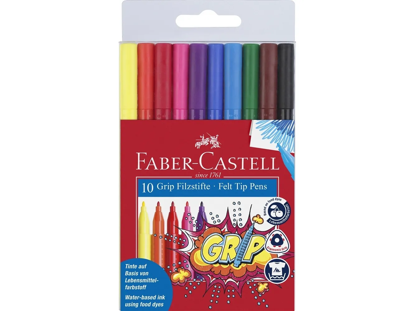 Tusser Faber-Castell Grip Colour 10 stk. ass. farver