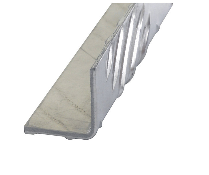 Cornière égale damier aluminium brut 40 x 40 mm, 2 m