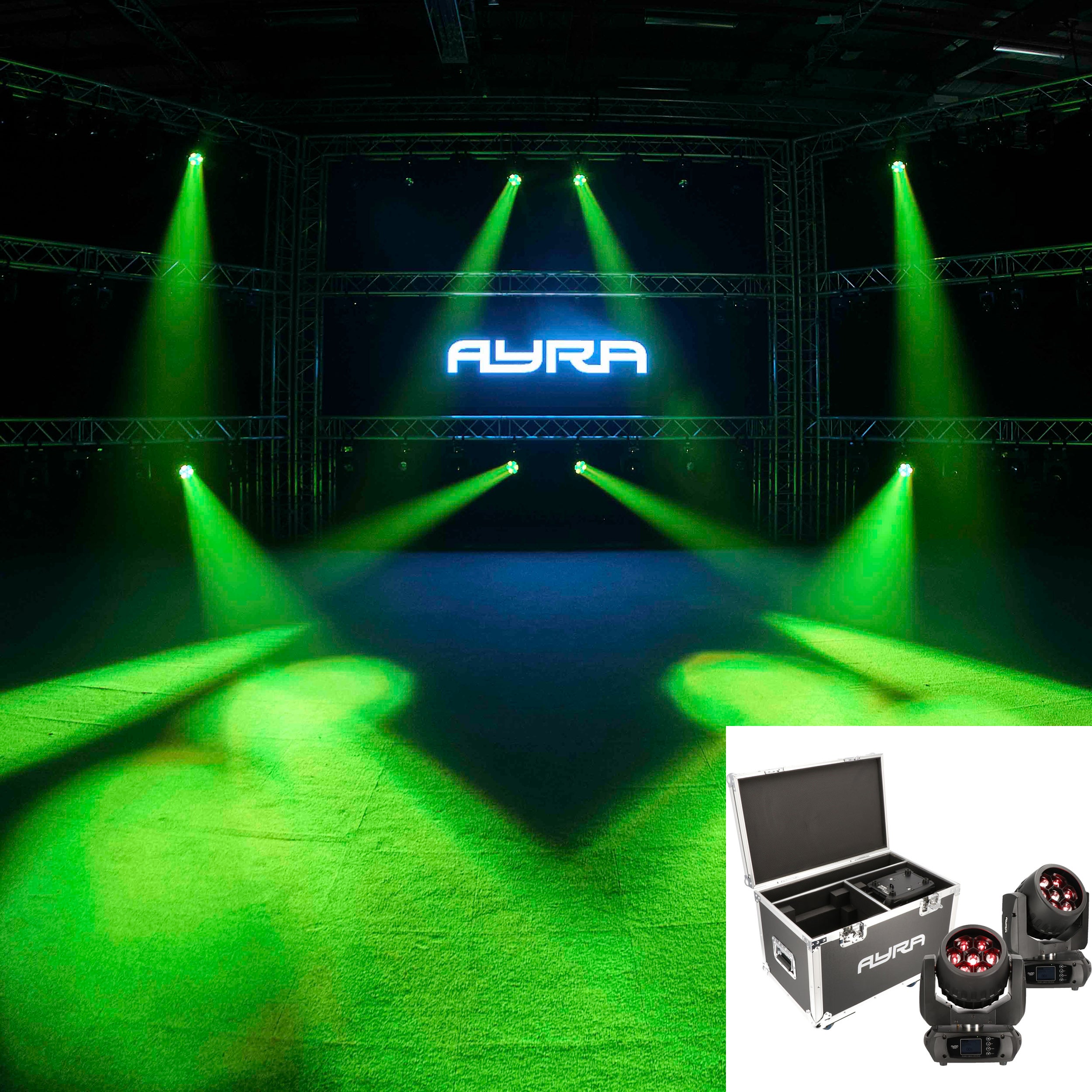 Ayra Vision 105 PixZ LED movinghead set inclusief flightcase