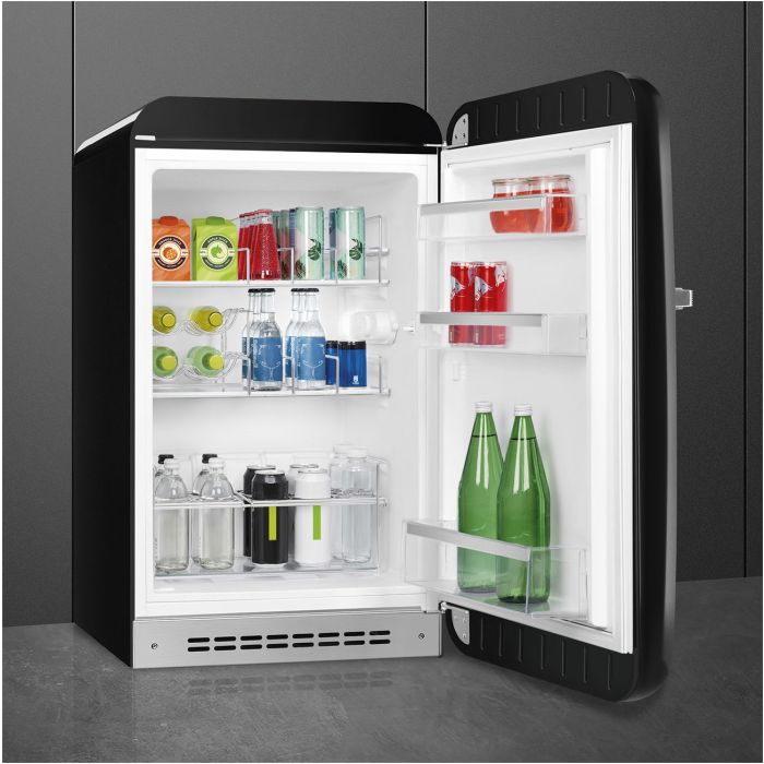 SMEG Stand-Kühlschrank 50's Retro Style FAB10HRBL5 Schwarz