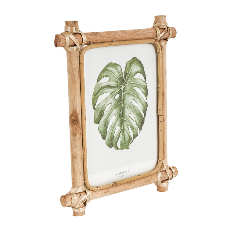 Fotolijst met rotan frame - 13x18 cm