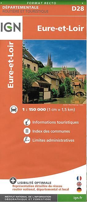 IGN - D28 EURE ET LOIR ECHELLE 1 150 000