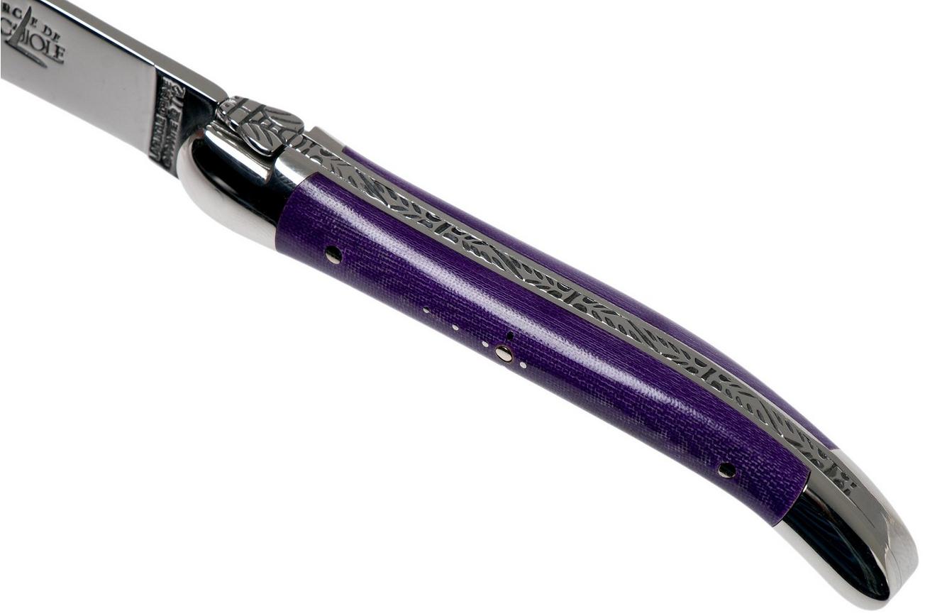 Forge de Laguiole 129INTCVIOBRI 9cm, violet micarta, laguiolemes