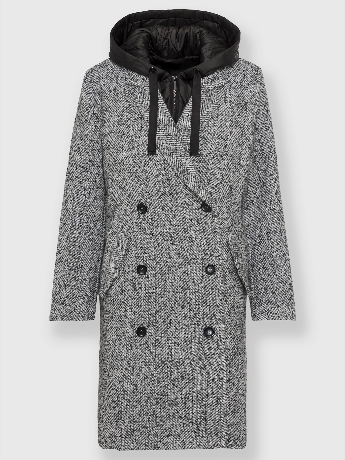 Manteau aspect 2 en 1 avec empiècement gilet