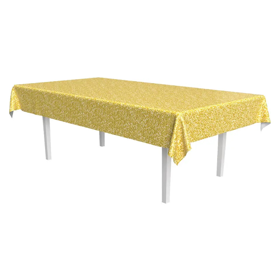 Tafellaken/tafelkleed goud - met bedrukte pailletten - 137 x 274 cm