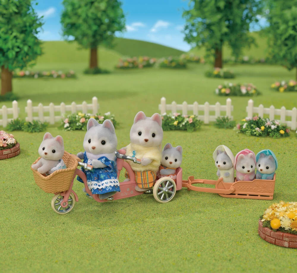 LA FAMILLE HUSKY -SYLVANIAN FAMILLES