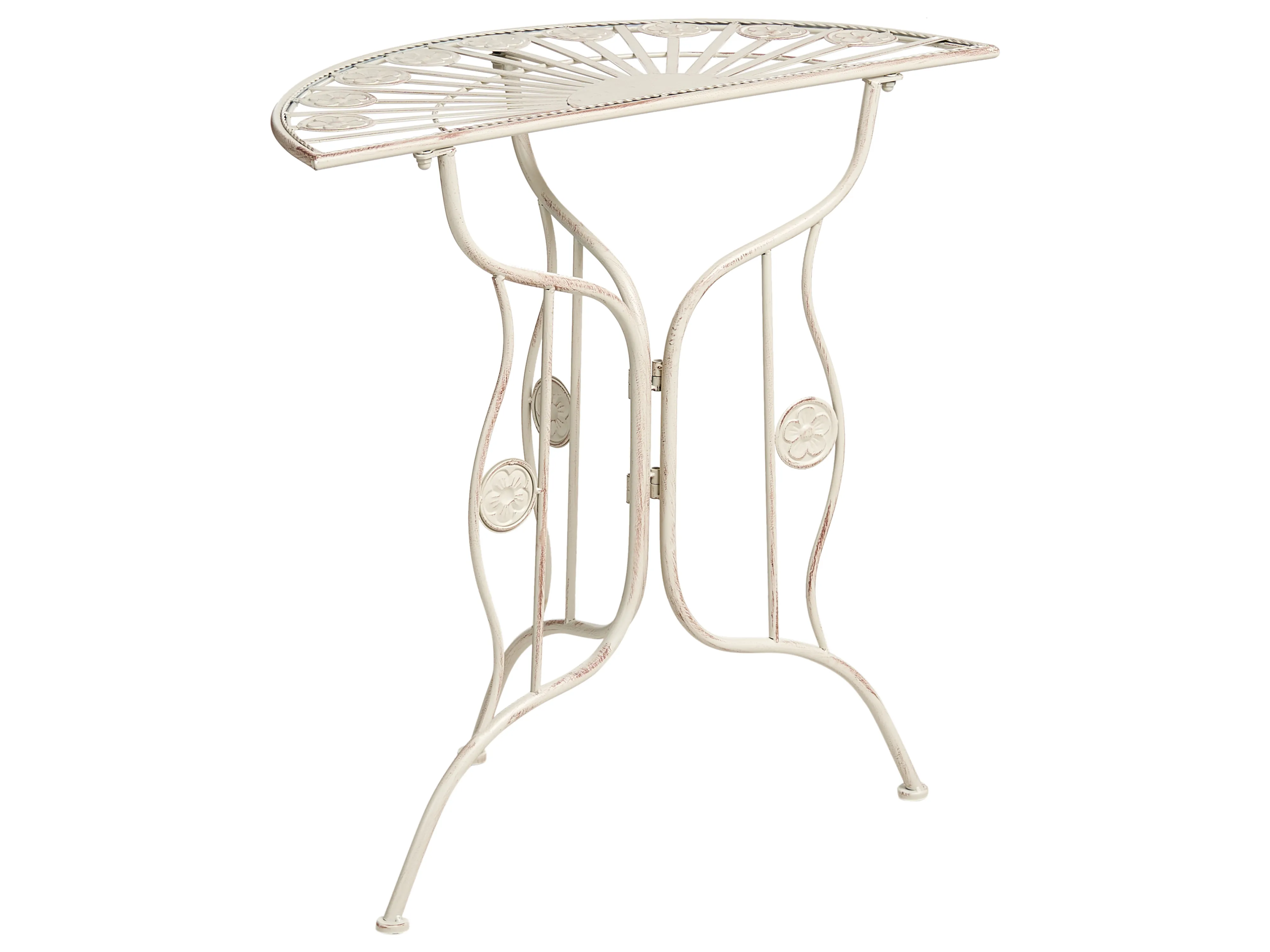 Bistrotafel COGGIA 80 cm 37 cm Metaal Lichtbeige