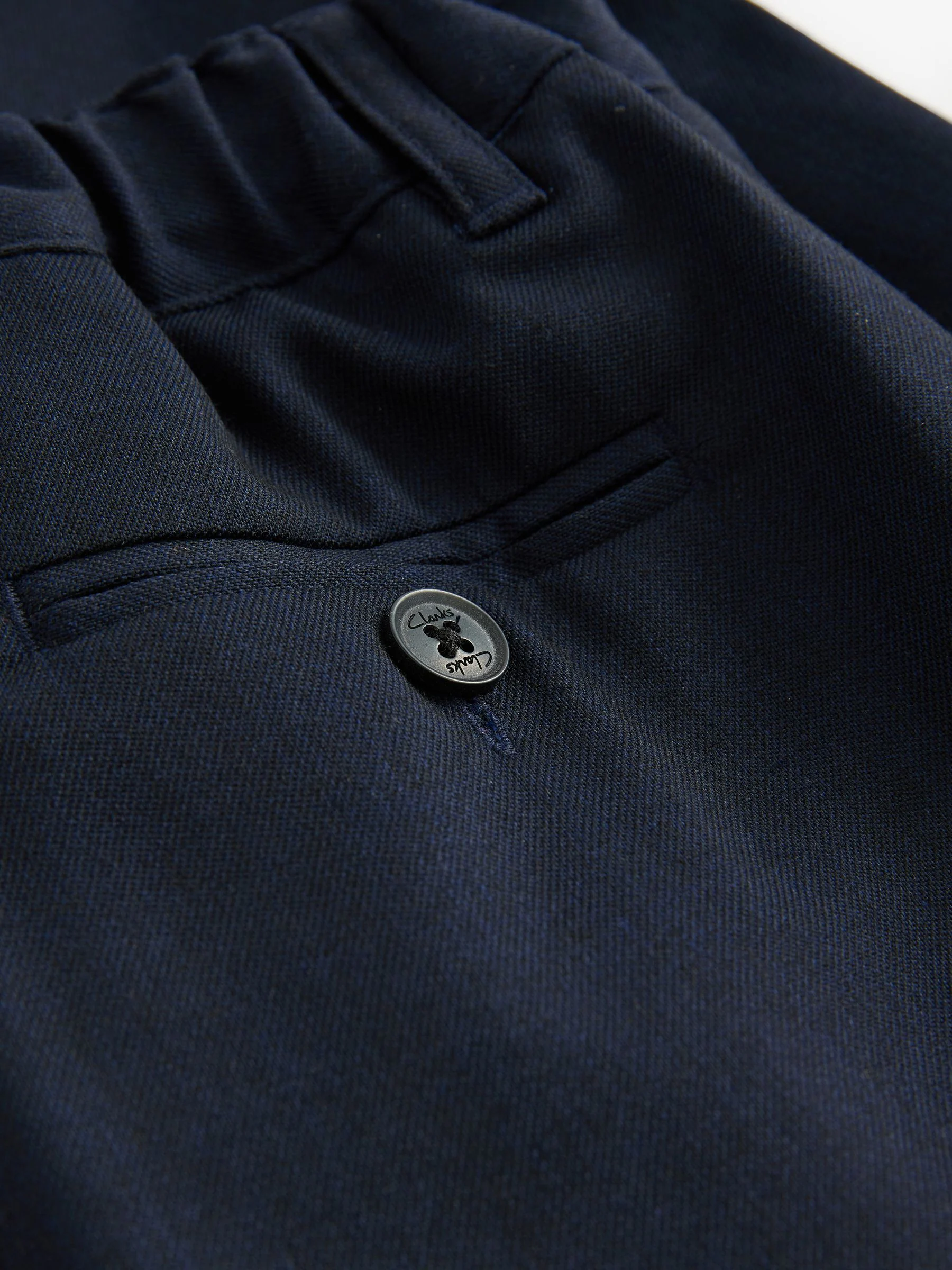 Marineblauw - Clarks set van 2 regular schoolshorts met aantrekkoord voor jongens