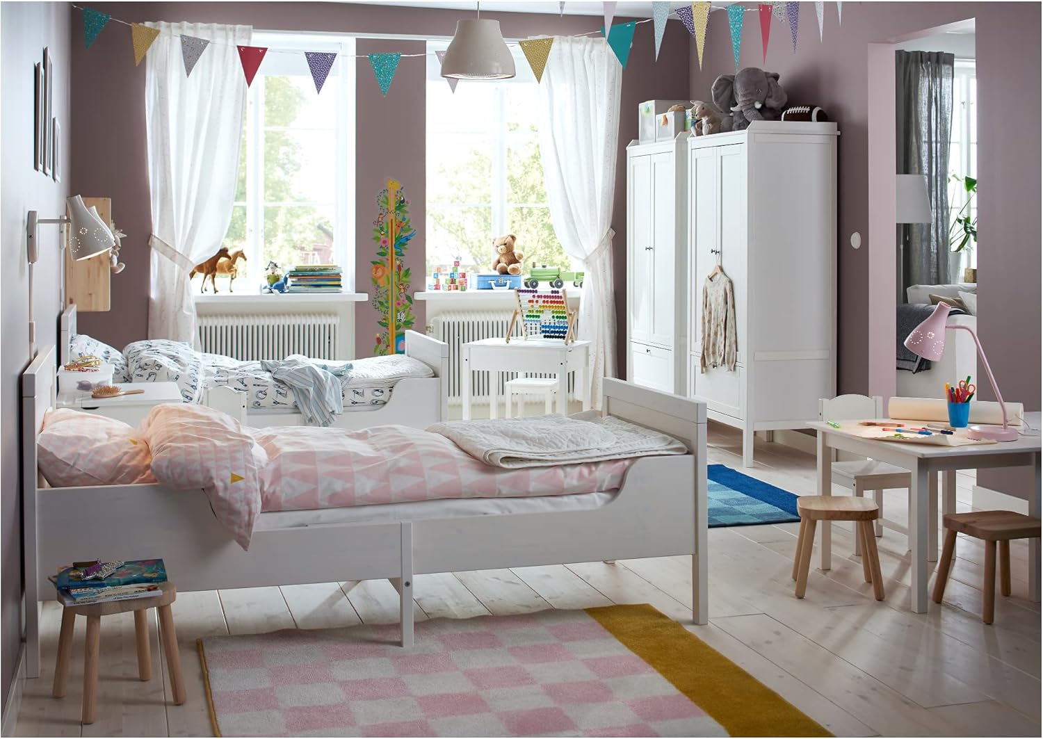 IKEA SUNDVIK ext Bettgestell mit Lattenrost 80x200 cm Weiß