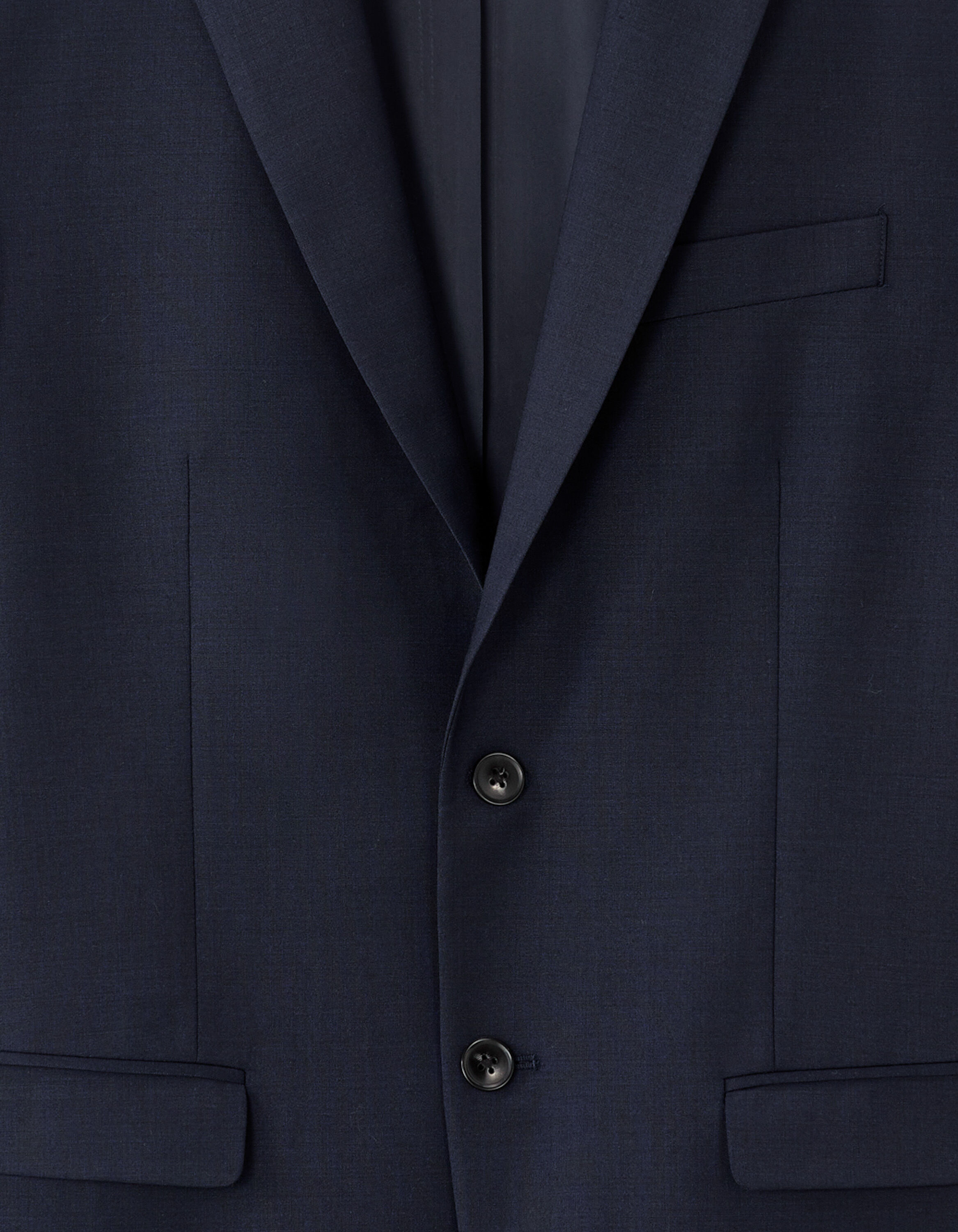 Veste de costume regular en laine mélangée - marine