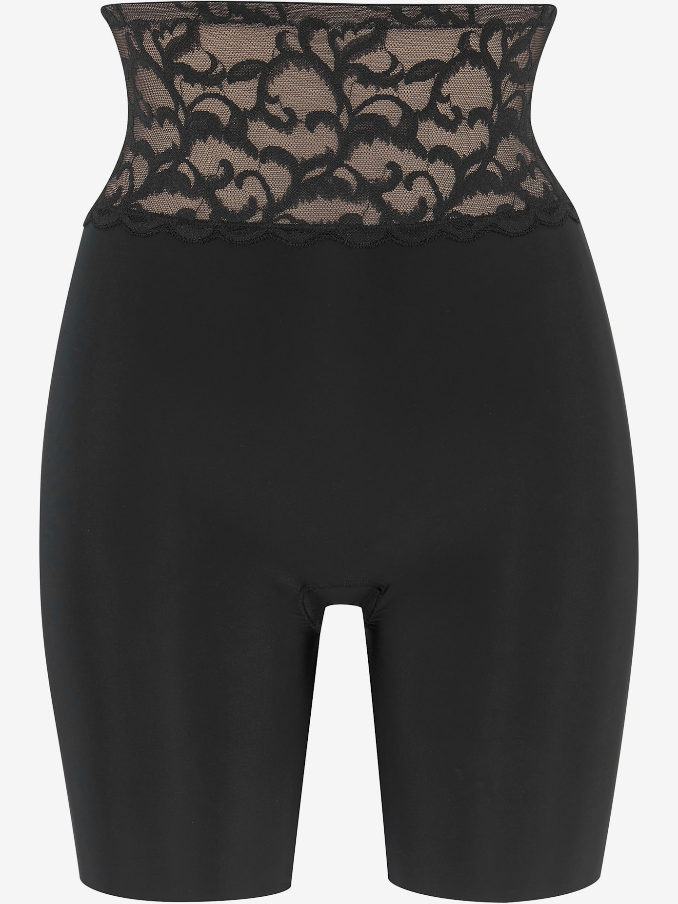 Slips modelants panty long féminin et modelant avec large ceinture en dentelle