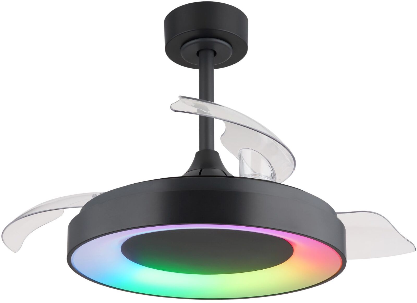 LED-Deckenventilator - grau matt - Ø 91 cm