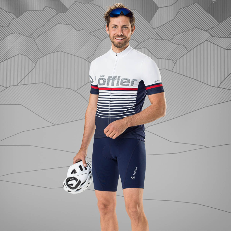 Löffler FZ Messenger 23 blauw heren fietsshirt