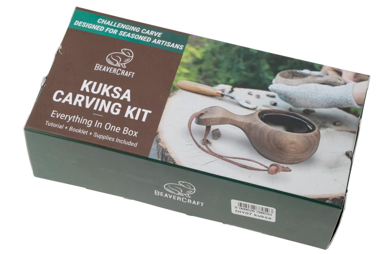 Beavercraft DIY07 Walnut Kuksa Carving Kit, houtsnijset