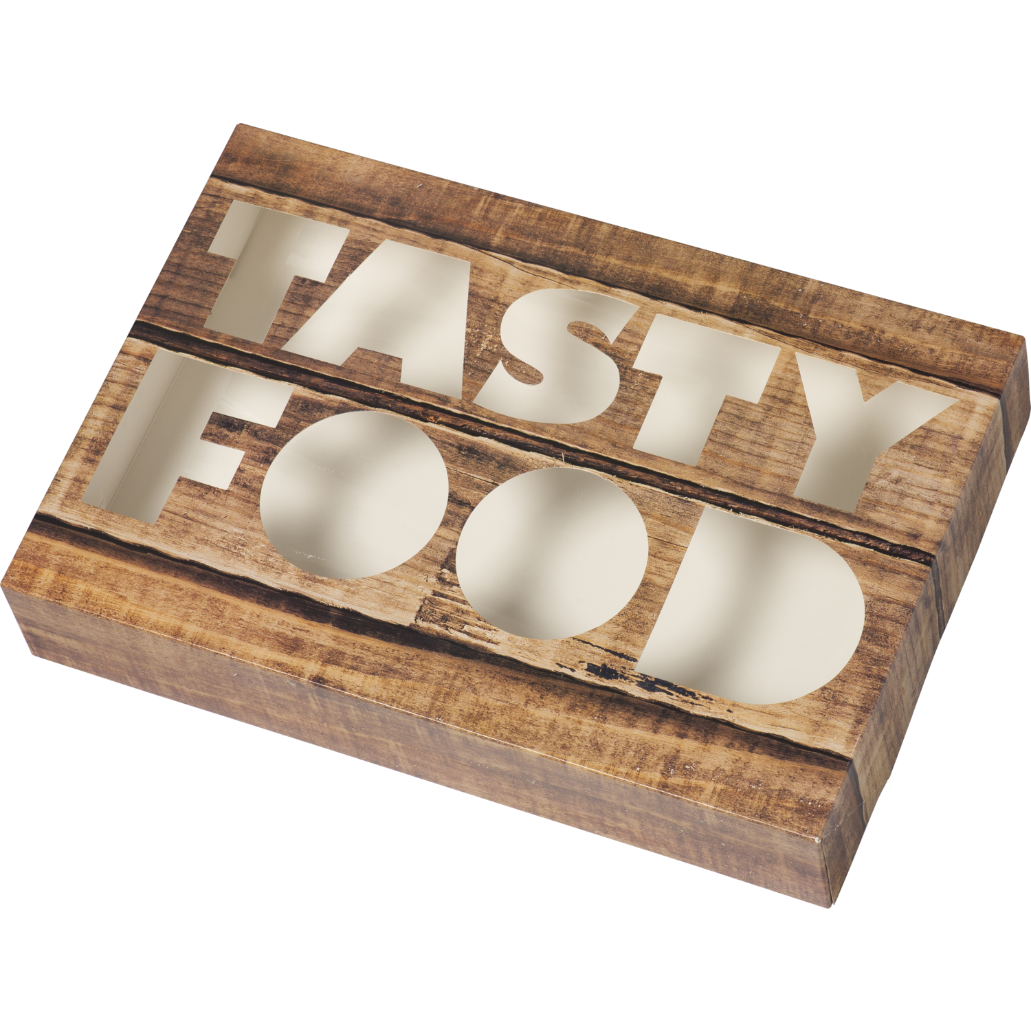 Cateringdoos, Tastyfood, karton + PP, 464x313x80mm, bruin