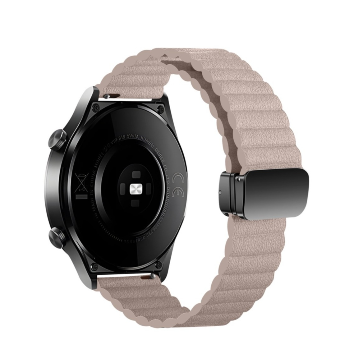 Samsung Galaxy Watch Active 2 (40mm) Kunstleder Armband mit Magnet-Verschluss (Gelenkumfang: 170-220mm) - Beige