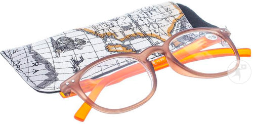 Pharmalens Lunettes De Lecture Dioptrie +3.50 Brun/Orange 1 Paire