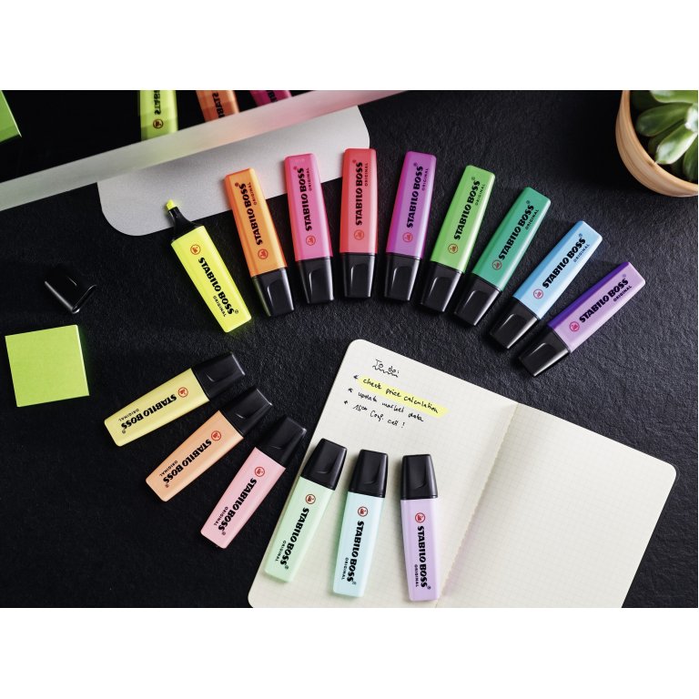 Stabilo Boss Original Textmarker Pastell, 4er-Set