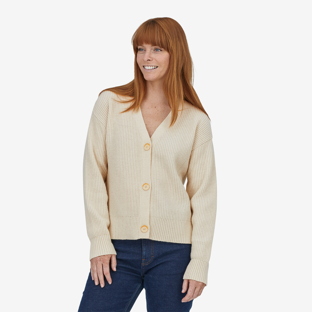 Damen-Strickjacke aus recyceltem Wollmischgewebe