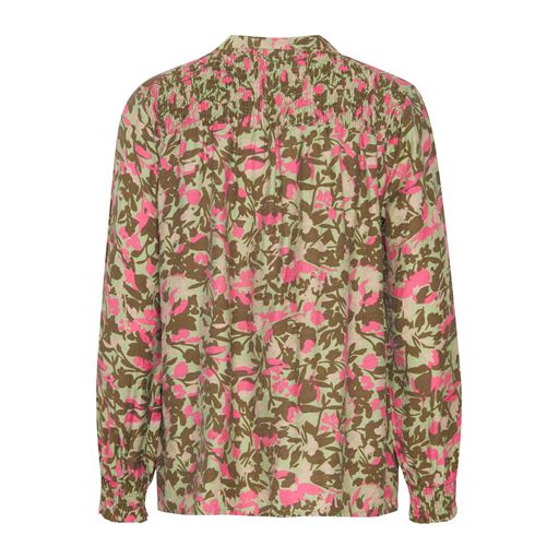 Fransa Langærmet Bluse, Forest Shade Mix, L