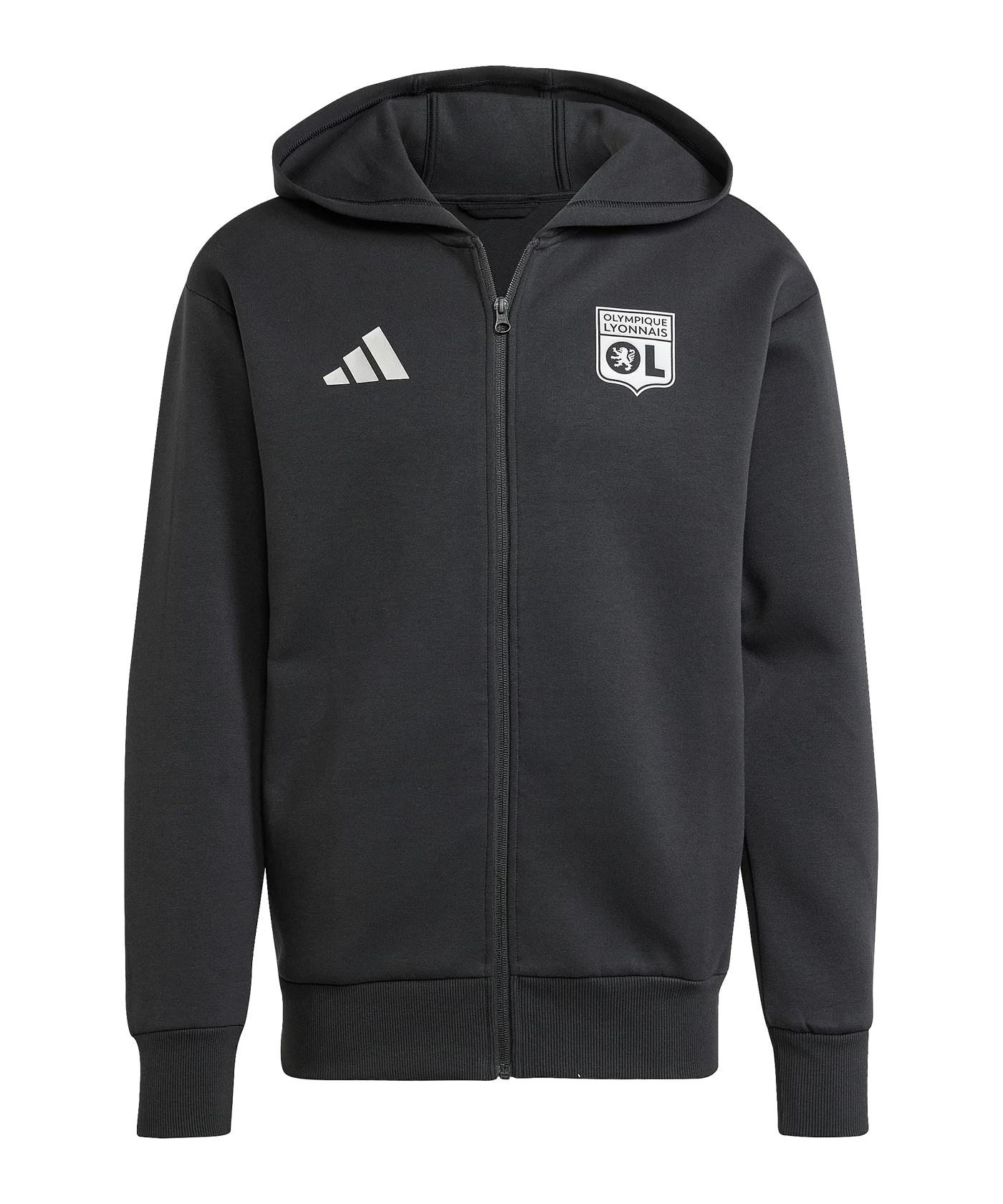 adidas Olympique Lyon Anthem Jacke Schwarz