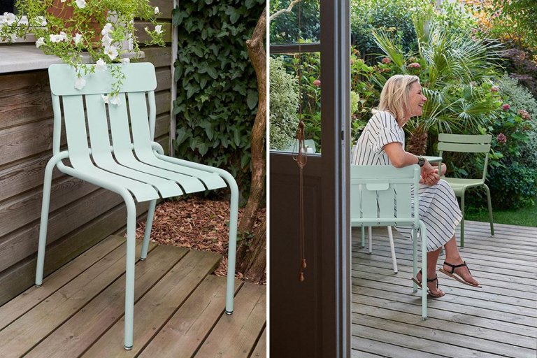 Fermob Stripe tuinstoel Cotton White