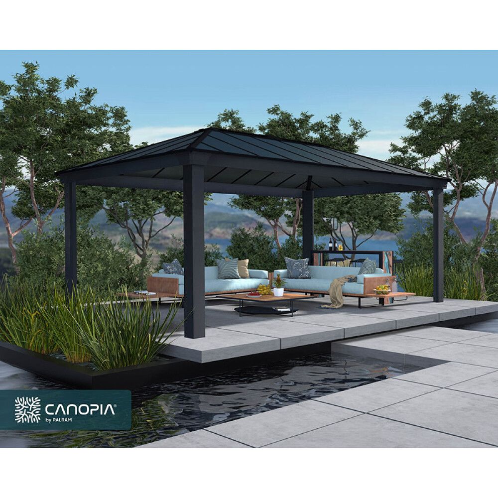 PAVILJONG CANOPIA DALLAS HARDTOP 6100 3,6X6M GRÅ